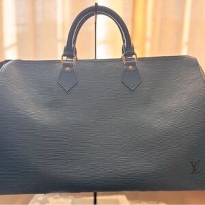 Louis Vuitton Vintage Epi Speedy 35 Toledo Blue